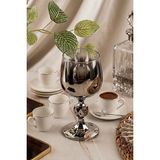 Decostyle 2'li Bohemıa Kristal Titanium Kaplama Kahve Yanı Su Kadehi 150 ml - Gümüş - Beyaz