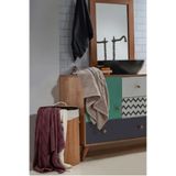 DECOSTYLE Bambu Çamaşır Sepeti 48 Litre - Kapaklı Dekoratif Kirli Sepeti Banyo Düzenleyici