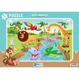 Decostyle Blue Fus Cute Animals - Sevimli Hayvanlar Puzzle 30 Parça - 1 Adet