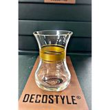 Decostyle Eleven Mat Gold Ince Bel Soğuk Kesme Çay Bardağı 125 cc 6 Adet - Gold - Beyaz