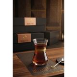 DECOSTYLE Eleven-SK Mat Gold İnce Bel Soğuk Kesme Çay Bardağı, 125 cc, 6 Adet Set