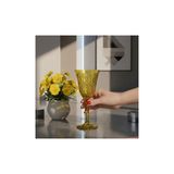 Decostyle Gloria El Kesmesi Renkli Kadeh 270 cc - Kristal Işıltılı Lüks Sunum Bardağı - Açık Sarı