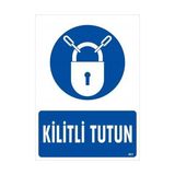 Decostyle Kilitli Tutun Uyarı Levhası 25X35 KOD:601 - Tek Ebat - 1 Adet