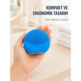 Decostyle Mavi Silikon Yüz Temizleme Cihazı Su Geçirmez Titreşimli Yüz Bakım Fırçası