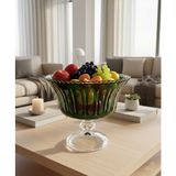 Decostyle Mose Büyük Boy Ayaklı Meyvelik (27x25 cm) - Dekoratif Salon Kasesi - YEŞİL