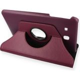 Decostyle Newface Samsung Galaxy T560 Tab E 9.7 Kılıf 360 Tablet Deri Kılıf - Mürdüm