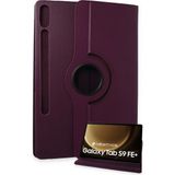 Decostyle Newface Samsung Galaxy X610 Tab S9 Fe Plus 12.4 Kılıf 360 Tablet Deri Kılıf - Mürdüm