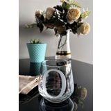 DECOSTYLE Ö Harfli Lazer Kesim Çıkma Yapmayan Cam Bardak-mumluk-kalemlik-mini Vazo Olarak Kullanıma Uygun 1 Ad