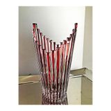 Decostyle Omnia "Kristal Dekorlu Renkli Parlak Dekorlu Vazo%100 El Yapımı 25Cm, Kirmizi