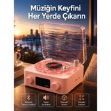 Decostyle Retro Kristal Netliğinde Ses – Gece Işıklı Retro Bluetooth Hoparlör Yeni Nesil