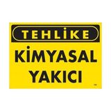 Decostyle Tehlike Kimyasal Yakıcı Uyarı Levhası 25X35 KOD:761 - Tek Ebat - 1 Adet
