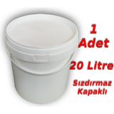 Decotone 20 Lt Plastik Kapaklı Kova Hobi Boya Gıda Yoğurt Fermantasyon Kovası Beyaz - 1 Adet