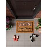 Decotorium Kapı Önü Paspası Toz Alıcı Kaydırmaz Dekoratif Ince Paspas - 46 x 65 cm - Açık Kahverengi