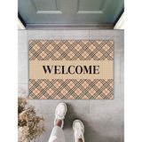 Decotorium Kapı Önü Paspası Toz Alıcı Kaydırmaz Dekoratif Ince Paspas - 47 x 65 cm - Açık Kahverengi
