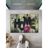 Decotorium Kapı Önü Paspası Toz Alıcı Kaydırmaz Dekoratif Ince Paspas - 48 x 65 cm - Açık Kahverengi