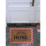 Decotorium Kapı Önü Paspası Toz Alıcı Kaydırmaz Dekoratif Ince Paspas - 52 x 65 cm - Açık Kahverengi