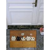 Decotorium Kapı Önü Paspası Toz Alıcı Kaydırmaz Dekoratif Ince Paspas - 53 x 65 cm - Açık Kahverengi