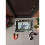 Decotorium Kapı Önü Paspası - Toz Alıcı Kaydırmaz Dekoratif Paspas - Açık Kahverengi - 45 x 65 cm
