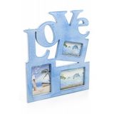 Decotown Love 3 Lü Ahşap Fotoğraf Çerçevesi