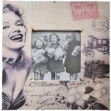 Decotown Marilyn Monroe Tasarım Ahşap Resim Fotoğraf Çerçevesi - Renkli