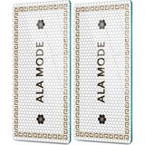 Decovetro Cam Kahve Sofra Sunum Tablası 2'li Set Ala Mode 30 x 15 cm - Çok Renkli