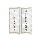 Decovetro Cam Kahve Sofra Sunum Tablası 2'li Set Bon Appetit 30 x 15 cm