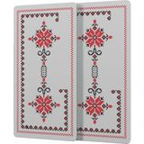 Decovetro Cam Kahve Sofra Sunum Tablası 2'li Set Kanaviçe Desenli 30 x 15 cm - Renk - Çok Renkli