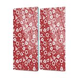 Decovetro Cam Kahve Sofra Sunum Tablası 2'li Set Kırmızı Karışık Desenli 30 x 15 cm
