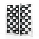 Decovetro Cam Kahve Sofra Sunum Tablası 2'li Set Mackenzie Black White 30 x 15 cm