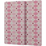 Decovetro Cam Kahve Sofra Sunum Tablası 2'li Set Pembe Baklava Desenli 30 x 15 cm - Renk - Çok Renkli