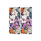 Decovetro Cam Kahve Sofra Sunum Tablası 2'li Set Vintage Lily Desenli