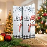 Decovetro Cam Kahve Sofra Sunum Tablası 2'li Set Winter Yılbaşı Desenli 30 x 15 cm - Renk - Çok Renkli