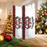 Decovetro Cam Kahve Sofra Sunum Tablası 2'li Set Yılbaşı Gnome Cüce Desenli 30 x 15 cm - Renk - Çok Renkli