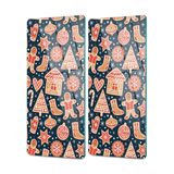 Decovetro Cam Kahve Sofra Sunum Tablası 2'li Set Yılbaşı Kurabiye Desenli 30 x 15 cm