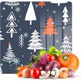Decovetro Cam Kesme Tahtası Kare Ağaç Desenli 30X30 cm