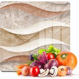 Decovetro Cam Kesme Tahtası Kare Dalgalı Mermer Desenli 30x30 Cm