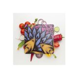 Decovetro Cam Kesme Tahtası Kare Dekoratif Çiçek Desenli 30 X 30 Cm