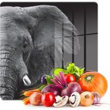 Decovetro Cam Kesme Tahtası Kare Fil Desenli 30X30 cm