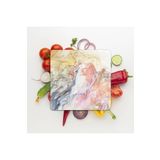 Decovetro Cam Kesme Tahtası Kare Karışık Dalgalı Mermer Desenli 30 X 30 Cm