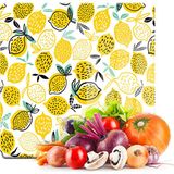 Decovetro Cam Kesme Tahtası Kare Limon Desenli 30X30 cm