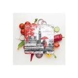 Decovetro Cam Kesme Tahtası Kare Love London Desenli 30 X 30 Cm