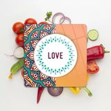 Decovetro Cam Kesme Tahtası Kare Love Mandala Desenli 30x30 Cm