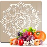 Decovetro Cam Kesme Tahtası Kare Mandala Desenli 1312 30x30 Cm