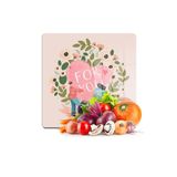 Decovetro Cam Kesme Tahtası Kare Pembe For You Desenli 30x30 Cm