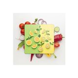 Decovetro Cam Kesme Tahtası Kare Sarı Yeşil Limon Desenli 30 X 30 Cm