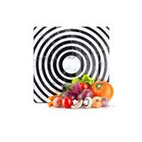 Decovetro Cam Kesme Tahtası Kare Siyah Beyaz Karışık Mermer Desenli 30x30 Cm