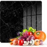 Decovetro Cam Kesme Tahtası Kare Siyah Granit Desenli 30x30 Cm