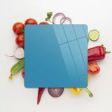 Decovetro Cam Kesme Tahtası Kare Turkuaz Rengi 30x30 Cm