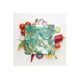 Decovetro Cam Kesme Tahtası Kare Yeşil Gold Mermer Desenli 30 X 30 Cm