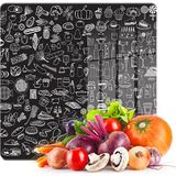 Decovetro Cam Kesme Tahtası Kare Yiyecek Içecek Desenli 30X30 cm